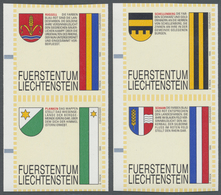 ** Liechtenstein: AUTOMATENMARKEN: 1995, Gemeindewappen, Elf Verschiedene Senkrechte Zusammendruckpaare - Brieven En Documenten