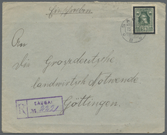 Br Litauen: 1928, Registered Letter With 50 C. Basanavicius In Single Franking From SAUGAI Via Train BE - Litouwen