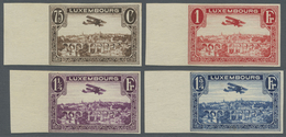 * Luxemburg: 1931, Flugpostausgabe 0,75 Bis 1 3/4 Franc Geschnitten Jeweils Vom Linken Seitenrand. Seh - Andere & Zonder Classificatie