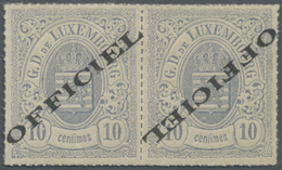 * Luxemburg - Dienstmarken: 1875, 10 Cent. Dienstmarke Mit Aufdruck "OFFICIEL" Im "Téte Béche"-Paar Mi - Servizio