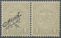 ** Luxemburg - Dienstmarken: 1908, Dienstmarke Mit Schrägem Schreibschrift-Aufdruck "Officiel" Im Waage - Officials