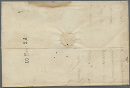 Br Malta - Vorphilatelie: 1838. Envelope (holes) Written From Livorno Dated '28th November 1838' Addres - Malta