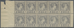 ** Monaco: 1885, 2 C Lilac In Block Of Ten, Mint Never Hinged - Unused Stamps