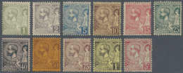 ** Monaco: 1891, Albert I, 1c. To 5fr., Complete Set Of Eleven Values, Partly Irregular Perfs, Unmounte - Ongebruikt