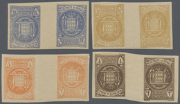 **/(*) Monaco: Ca.1900. Dimension Yvert #1/8. Set Of 8 Tète-béche Essay Gutter Pairs. ÷ Ca.1900, Dimension - Ungebraucht