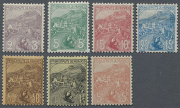 * Monaco: 1919, 2 C To 5 Fr. "Franz. War Widows And Orphans", Complete Set (7 Items) Unused With Origi - Ungebraucht