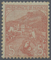 * Monaco: 1919, War Orphans, 5fr. + 5fr. Red Mint O.g., Some Toning Spots. - Ungebraucht