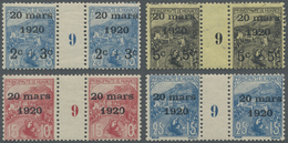 **/* Monaco: 1920, Hochzeit Von Prinzessin Charlotte Vier Verschied. Werte (2+3 C., 5+5 C., 15+10 C. Und - Unused Stamps