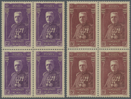 ** Monaco: 1937, 50 C+50 C To 5 Fr+5 Fr Complete In Block Of Four, Mint Never Hinged, Mi 880.- - Ungebraucht