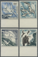 ** Monaco: 1955, 100 Fr To 1000 Fr Sea Birds, Lower Margin Set, Mint Never Hinged - Neufs