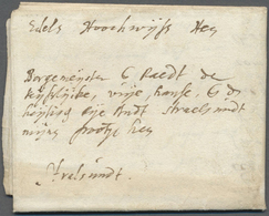 Br Niederlande - Vorphilatelie: 1695, Very Early Letter From Den Haag With Complete Content To The Mayo - ...-1852 Precursori