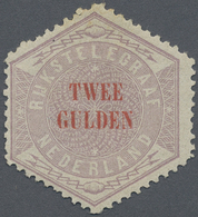 * Niederlande - Telegrafenmarken: 1877/79, 2 G. "Circle In Hexagon" Unused With Gum, Hinged, Signed Ca - Télégraphes