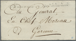 Br Niederlande - Französische Armeepost: 1796, "D.ON. B ARM.S DU NORD", Straight Line In Black On Folde - ...-1850 Vorphilatelie