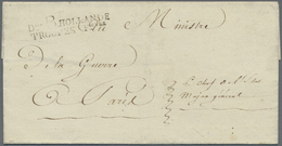 Br Niederlande - Französische Armeepost: 1802, "D.ON. B HOLLANDE TROUPES F.OISES", Double Line In Black - ...-1850 Voorfilatelie