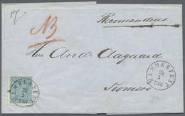 Br Norwegen: 1866, Folded Letter Franked With 4 Skilling Coat Of Arms Nicely Cancelled HAMMERFEST Sent - Neufs