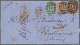 Br Norwegen - Besonderheiten: 1863. Registered Envelope Addressed To Christiania, Norway Bearing SG 79, - Andere & Zonder Classificatie