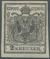 * Österreich: 1850/54: 2 Kreuzer Grauschwarz, Handpapier Type I A, Ungebraucht. Laut Dr. Ferchenbauer: - Ongebruikt