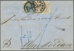 Br Österreich: 1855, Brief Aus TRIEST Mit 6 Kr. Breitrandig Und 9 Kreuzer Angeschnitten. Trotzdem Schön - Neufs