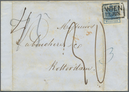 Br Österreich: 1850/1851, TEILFRANKO, Zwei Faltbriefe Aus Einer Korrespondenz Von Wien Nach Rotterdam, - Unused Stamps