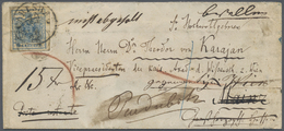 Br Österreich: 1858, 9 Kreuzer Blau Als Einzelfrankatur Als POSTLAGERSENDUNG Aufgegebener Brief Von Car - Neufs