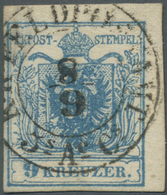 O Österreich: 1850, 9 Kr Lebhaftblau Mit K2 "K.K.FELDPOSTAMT 3SAECS 8/9" Verwendet In FOKSCHAN Während - Ungebraucht