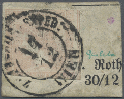 Brfst Österreich: 1851, (30 Kr.) Rosa Zeitungsmarke, Sog. "ROSA MERKUR", Type Ib, Farbtypisches Exemplar, - Neufs