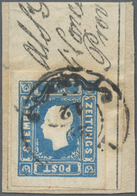 Brfst Österreich: 1858, 1,05 Kr. Zeitungsmarke Blau, Farbfrisches Und Gut Gerandetes Stück, Original Auf A - Unused Stamps