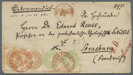 Br Österreich: 1863: Gesiegelter Einschreibbrief (Beförderungsspuren, Min. Stockig) Von Wien Nach Stras - Unused Stamps