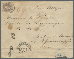 Br Österreich: 1871. Gesiegelter, Eingeschriebener Brief An 'Prince Charles De Lussinge, Chateau Chermo - Unused Stamps