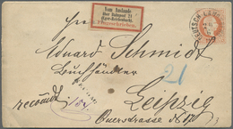 GA Österreich: 1880, Deutscher Transit-Reko-Zettel Vom Auslande über Bahnpost 21 (Eger-Reichenbach) Auf - Unused Stamps