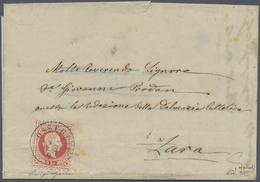 Br Österreich: 1867 Ausgabe, 5 Kr. (kleiner Unbedeutender Knitter Sonst Tadellos) Gestempelt "OSSEGLIE - Unused Stamps