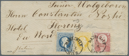 Br Österreich: 1867: 10 Kr. Dunkelblau Und 2 Kr. Gelb, Beide Grober Druck, Und Ungarn Freimarken-Ausgab - Neufs