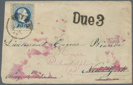 Br Österreich: 1867, 10 Kr Blau Entwertet Mit K1 WIEN Als Einzelfrankatur Auf Kleinem Brief Nach NEW YO - Unused Stamps