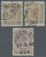 O Österreich: 1891 - 1896, Freimarken: Kaiser Franz Joseph, 30 Kr Mit Seltenen Mischzähnungen 11½ : 10 - Neufs