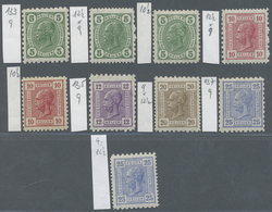 ** Österreich: 1906, Freimarken: Kaiser Franz Joseph, 5 H - 25 H, 9 Werte Mit Sogenannter Friedlzähnung - Unused Stamps