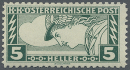 ** Österreich: 1917, 5 H. Drucksachen-Eilmarke In Sehr Seltener Zähnung L 12½ : 11½, Postfrisch, "echt - Neufs