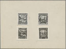 (*) Österreich: 1919, Landschaften, Serie Von 4 Versch. S/w-Fotoessays In Zwei Motiven Bzw. Wertstufen Z - Unused Stamps