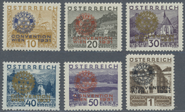 ** Österreich: 1931, "Kongress Von Rotary International", Kompletter Postfrischer Luxus-Satz Von 6 Wert - Unused Stamps