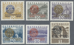 ** Österreich: 1931, "ROTARY CONVENTION WIEN 1931" Kompletter Postfrischer Luxus-Satz, Mi.650,- - Neufs