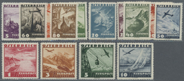 **/* Österreich: 1935, Flugzeuge über Landschaften 5 G Bis 10 S. , Kompletter Postfrischer Luxus-Satz Mit - Unused Stamps
