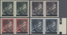 **/ Österreich: 1945, Gitteraufdruck Auf Hitlerkopf, Unverausgabte Markwerte Als Waagerechter Paarsatz M - Unused Stamps