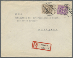 Br Österreich: 1945 (23.11.), Posthorn 30 Gr. Violett Und 12 Gr. Braun Auf R-Brief Von VILLACH 1 Mit Al - Unused Stamps