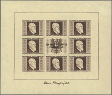 ** Österreich: 1946, Renner Geschnitten Kompletter Satz In Kleinbogen Sogen. 'RENNER-BLOCKS', Postfrisc - Unused Stamps