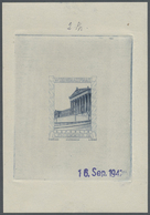 ** Österreich: 1948, 1.40 S. + 70 Gr. Parlamentgebäude Wien, Entwurf In Originalzeichnung Als Einzelabz - Unused Stamps