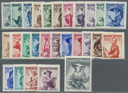 ** Österreich: 1948-1951, Freimarken: Trachten, Postfrischer Satz Von 27 Werten Ohne Mi.Nr.: 912, 915, - Unused Stamps