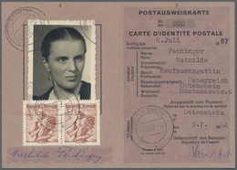 Österreich: 1962 (9.7.), Trachten 3 S. Waagr. Paar Auf Postausweiskarte (Carte D'identité Postale' M - Unused Stamps