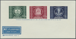 **/Br/GA Österreich: 1949, 40 G. Bis 1 S. UPU Als Adresszettel, Je Einmal Auf X- Und Y-Papier Postfrisch, Ein - Unused Stamps