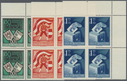 **/ Österreich: 1950/51, Volksabstimmung Kärnten Als Postfrischer 4-er Block Satz Aus Der R.o. Bogenecke - Neufs