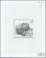 Österreich: 1970. Probedruck In Schwarz Für Marke "Weltkongreß Der Kriegsopfer", Bezeichnet Vs. U.a. - Unused Stamps