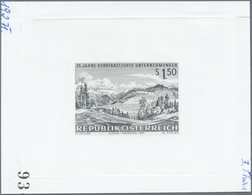 Österreich: 1971. Probedruck In Schwarz Für Marke "Eisenbergbau Am Steirischen Erzberg" Aus Dem Satz - Unused Stamps
